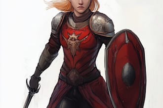 do your fantasy character, game concept, dnd art