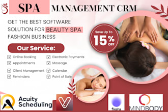 setup beauty spa mindbody vagaro fresha acuity scheduling beauty management crm