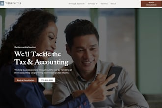 build bookkeeping website accounting website finance insurance incometax website