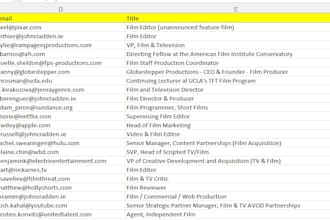 provide email lists of highly active crowdfunding backers