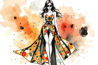 design you an outstanding fashion illustration