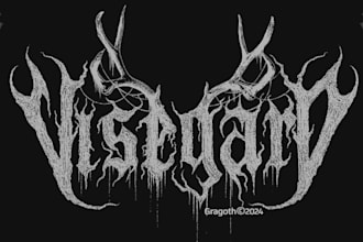 design death metal, black metal and heavy metal logo for your band