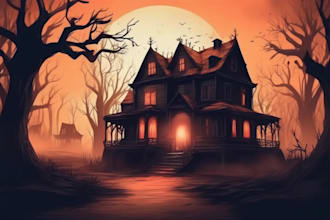 draw fantasy or dark creepy horror art illustration