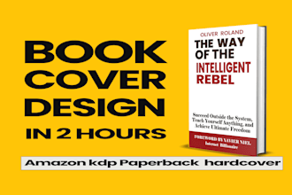 do kdp book cover, ebook cover, kindle book cover design in 3 hours