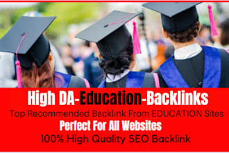 make 100 high authority education link building backlinks