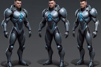 do a sci fi character art and sci fi character illustration