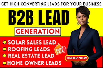 provide solar leads, roofing leads, home owner, real estate lead generation