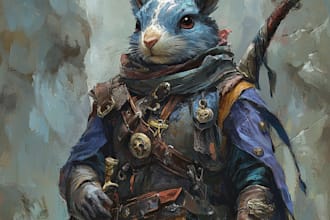 do dnd character art, illustration, concept art, commission art
