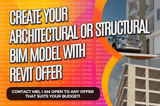 create your architectural or structural bim model with revit offer