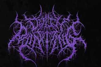 create black metal, slam, death metal logo design band