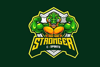 design high quality crocodile gunners mascot logo with fastest delivery