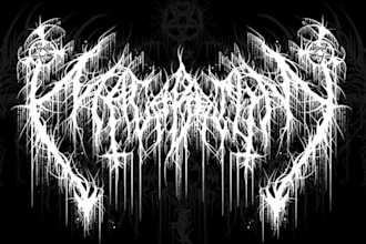 design a death metal, slam, and brutal logo for you