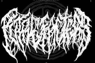 custom font hand drawing, death metal, logo design