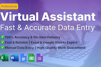 do accurate data entry, web research, and file conversion