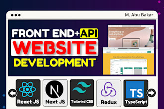 be front end developer, react, next js front end web developer, API integration
