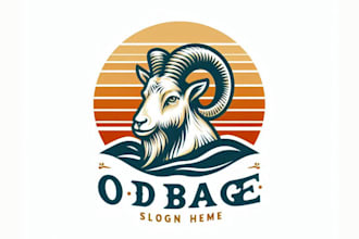 design vintage goat logo for you