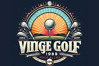 do professional creative golf club logo