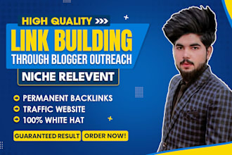 do SEO guest posts or link insertions on real websites through blogger outreach
