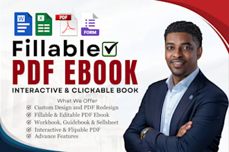 create fillable pdf form, interactive workbooks, ebook, manuals and google form