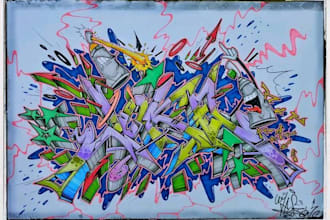 make graffiti logo or graffiti illustration, graffiti tag,