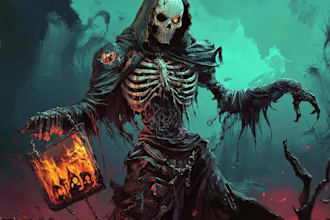 make a fantasy horror and fantasy horror character art