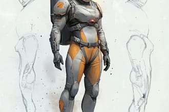 create game character art for you in star wars, video games, or science fiction