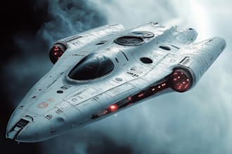 draw an amazing sci fi spaceship or design for you