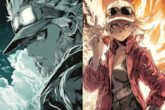 draw anime, manga, comics, book illustrations and doodle art