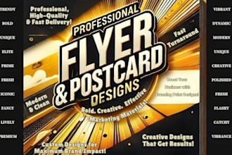 do marketing material like postcard, event flyer,  business digital flyer design