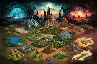 make a fantasy map for rpg fantasy dnd novels board game