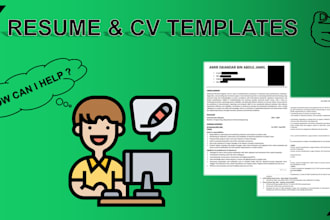 provide resume and cv template services