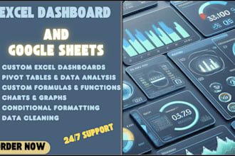 create excel dashboard and google sheet