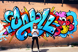 draw amazing doodle art graffiti cartoon illustration