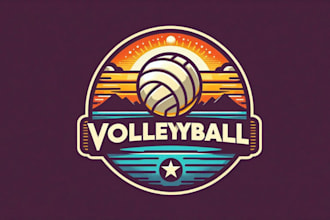design baseball basketball volleyball logo