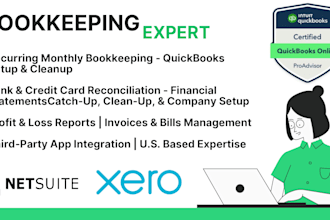 handle bookkeeping, setup, and reconciliation in quickbooks and xero