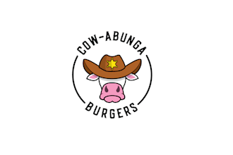 design unique cow burgers logo