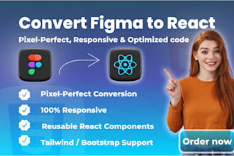 convert figma design to react website