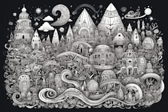 turn your product into doodle art illustration