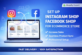setup instagram shop and facebook shop for ecommerce store