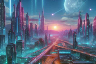 make environment, cyberpunk, concept art landscape design