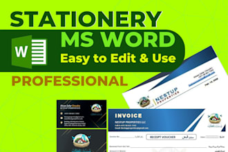 design letterhead invoice fully editable all stationery kit