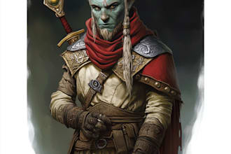 make a fantasy dnd character art and illustration