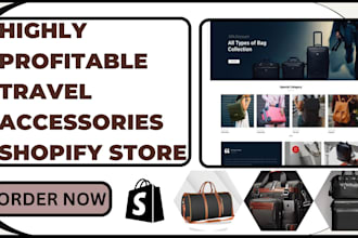 design travel accessories website luggage shopify store travel gadgets dropship