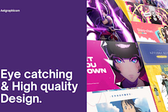 create an eye catching anime banner and poster design