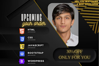 frontend web designer, HTML CSS javascript, react bootstrap