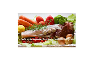 write a recipe cookbook  and design the book cover