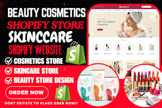 design selling cosmetics shopify store beauty, skincare lipstick lip gloss store