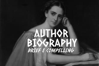 write a succinct author biography