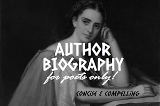 write succinct author bios for poets