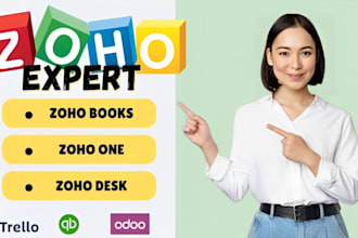 setup zoho crm, zoho one, inventory odoo books quickbooks, amazon setup crm form